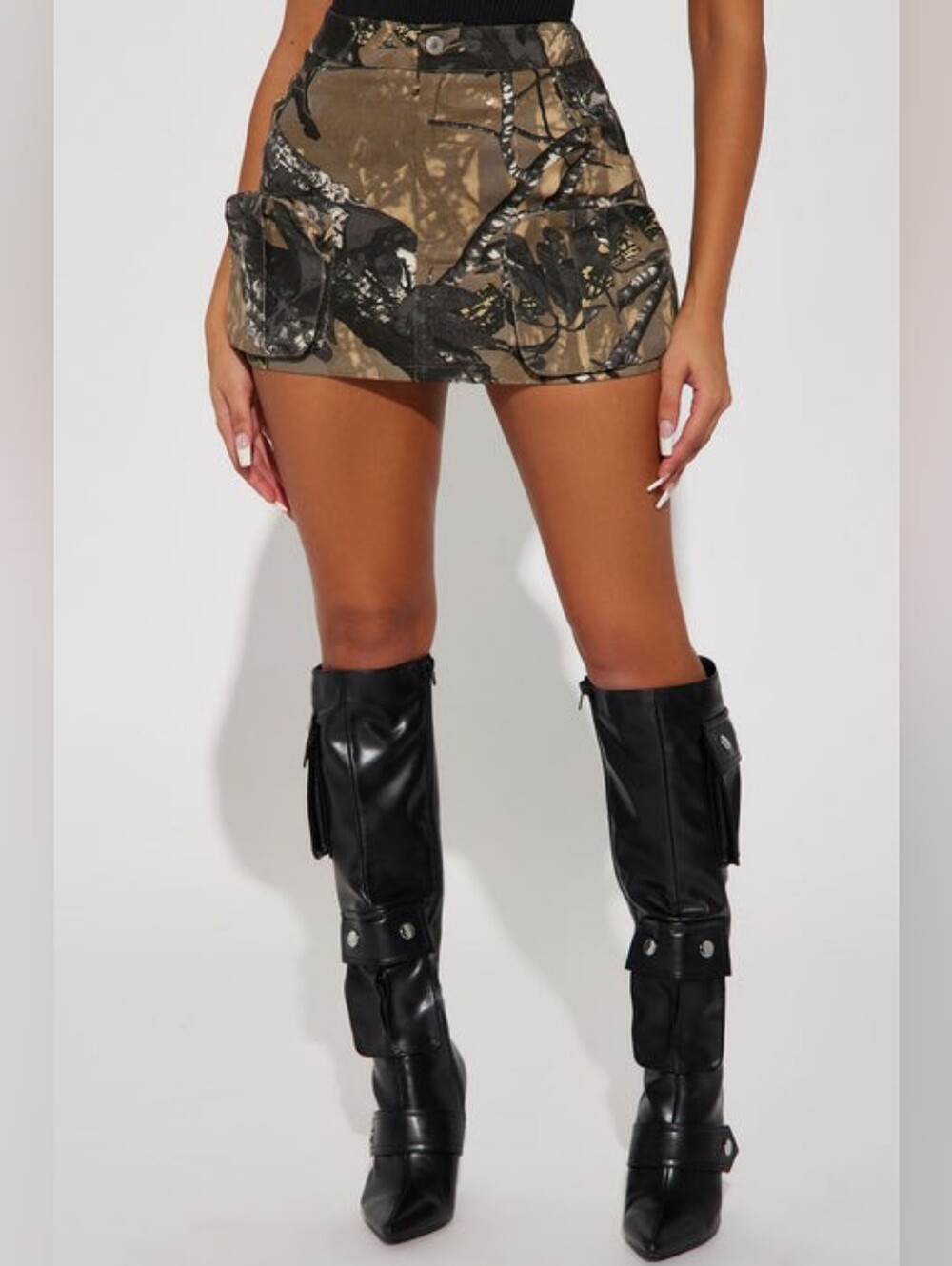 Forest Adventures Cargo Mini Skort - Taupe/combo Size Large NWT